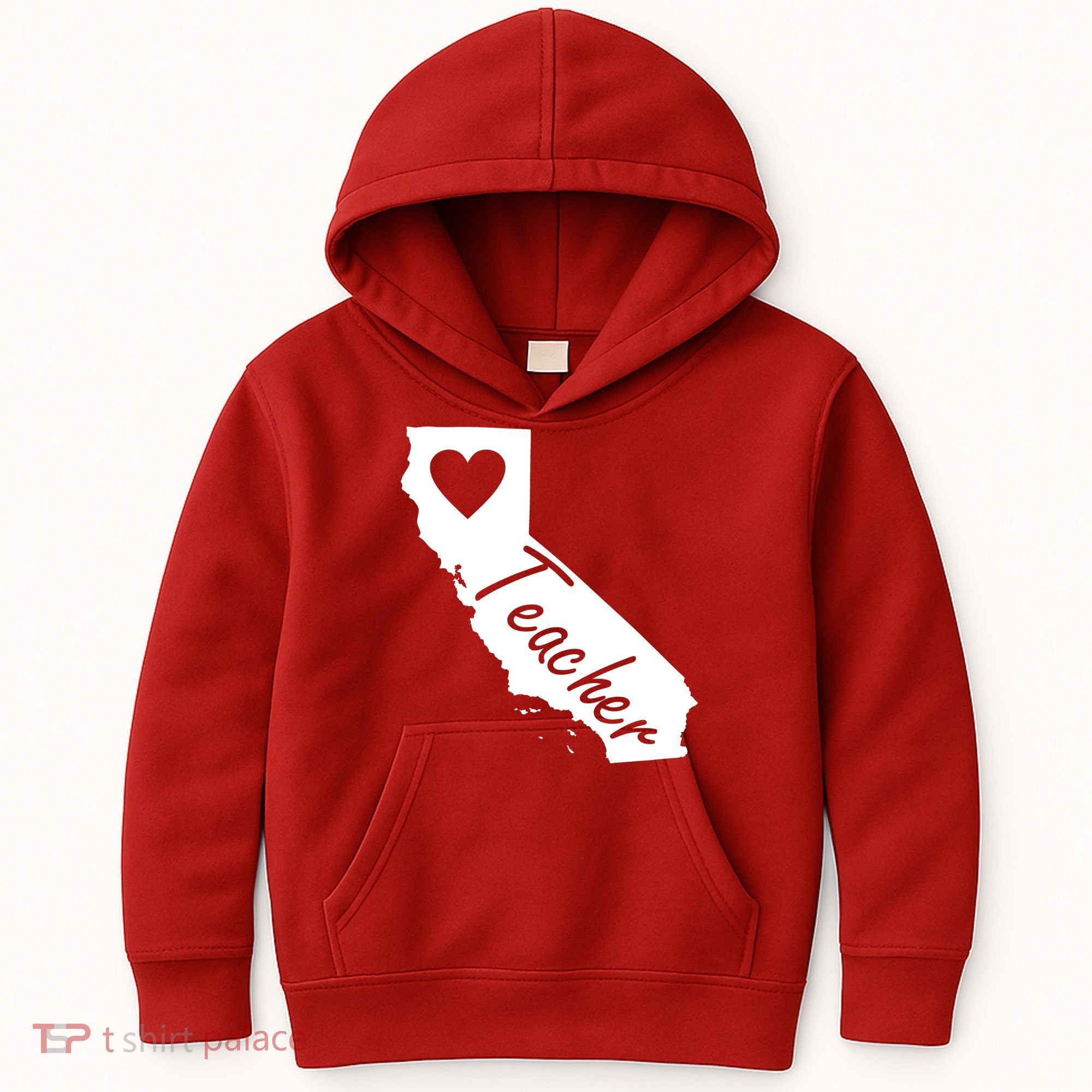 California State Teacher Red For Ed Kids Hoodie