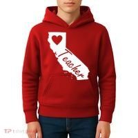 California State Teacher Red For Ed Kids Hoodie thumb 4
