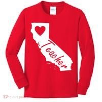 California State Teacher Red For Ed Kids Long Sleeve Shirt thumb 0