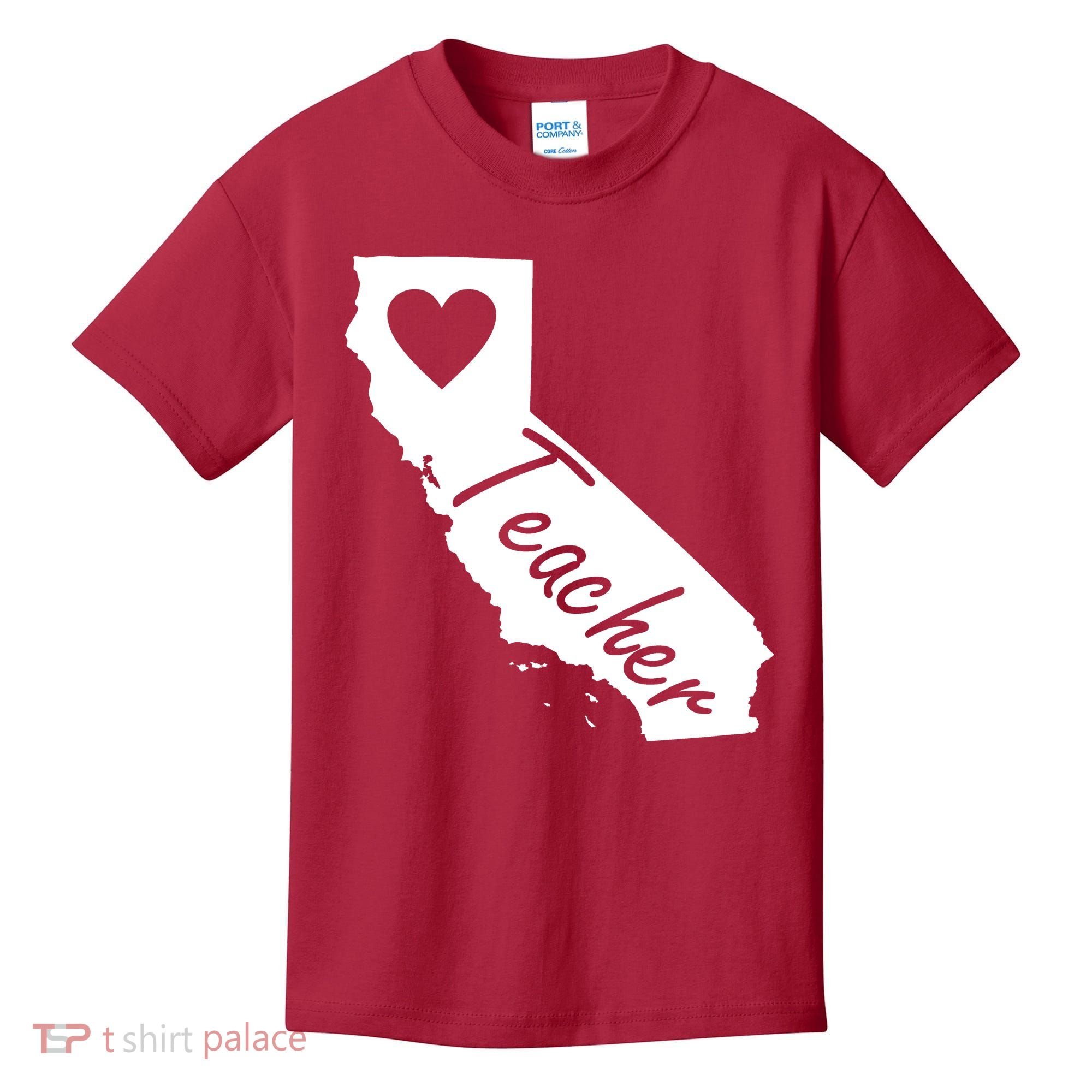 California State Teacher Red For Ed Kids T-Shirt
