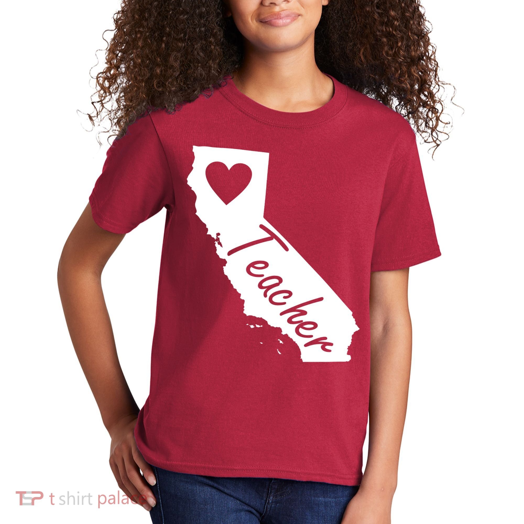 California State Teacher Red For Ed Kids T-Shirt