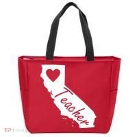 California State Teacher Red For Ed Tote Bag thumb 0
