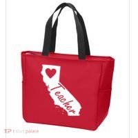 California State Teacher Red For Ed Tote Bag thumb 3