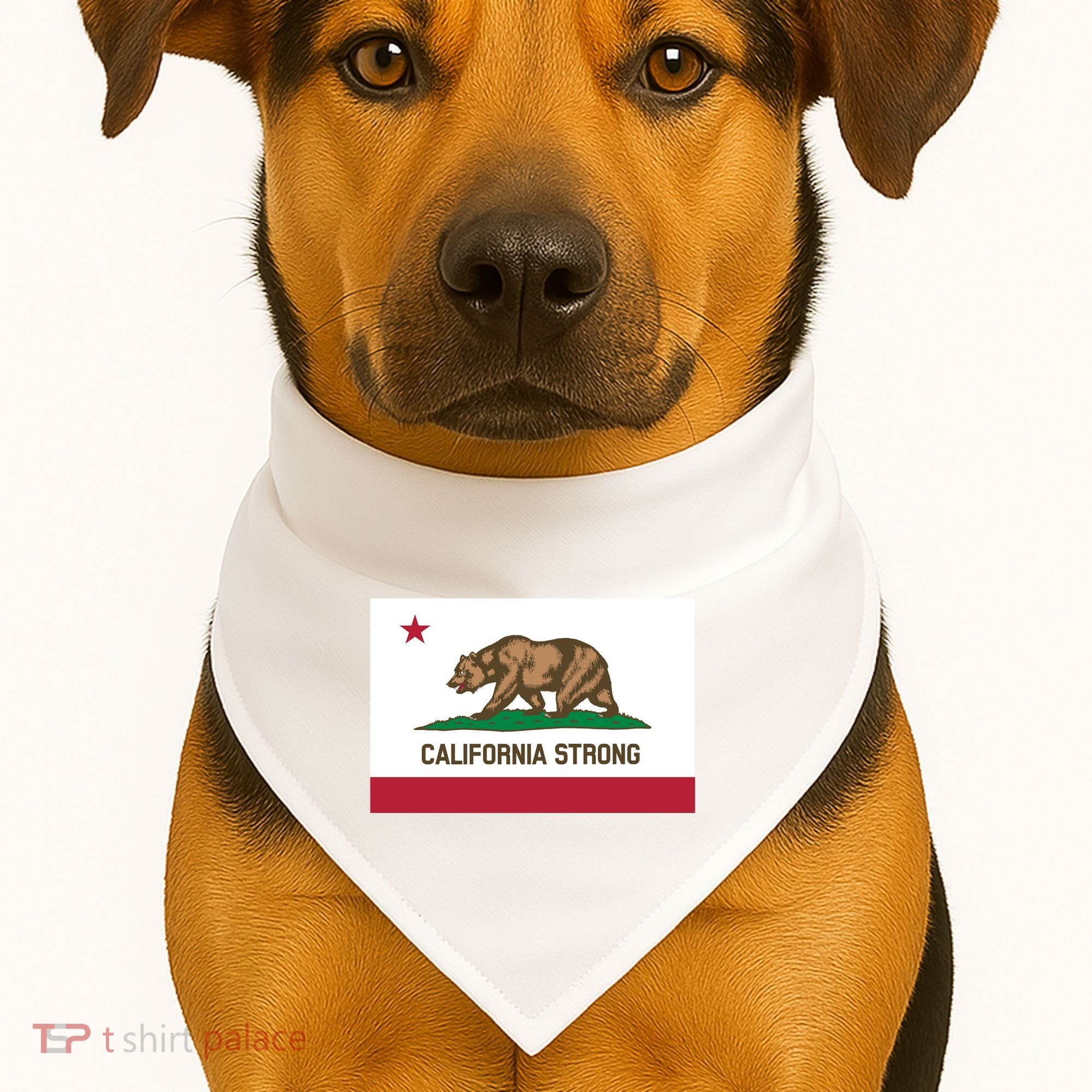 California Strong Flag USA-Made Doggie Bandana