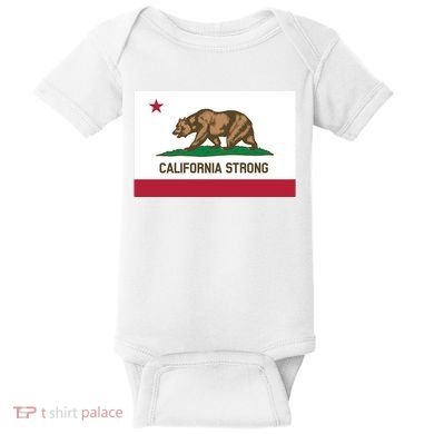 California Strong Flag Baby Bodysuit