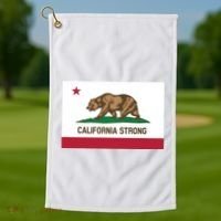 California Strong Flag Golf Towel thumb 1