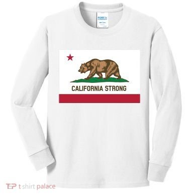 California Strong Flag Kids Long Sleeve Shirt