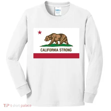 California Strong Flag Kids Long Sleeve Shirt
