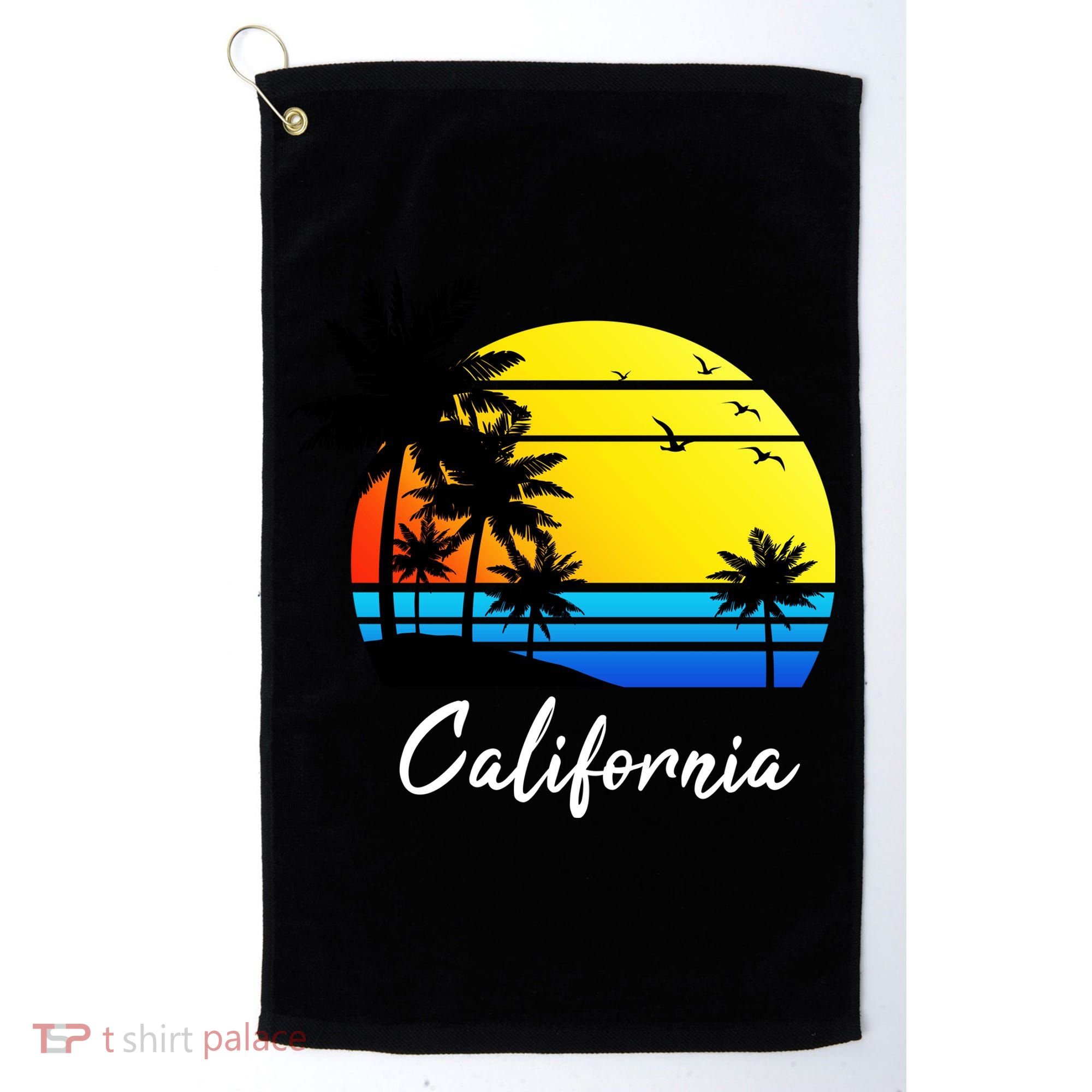 California Sunset Golf Towel