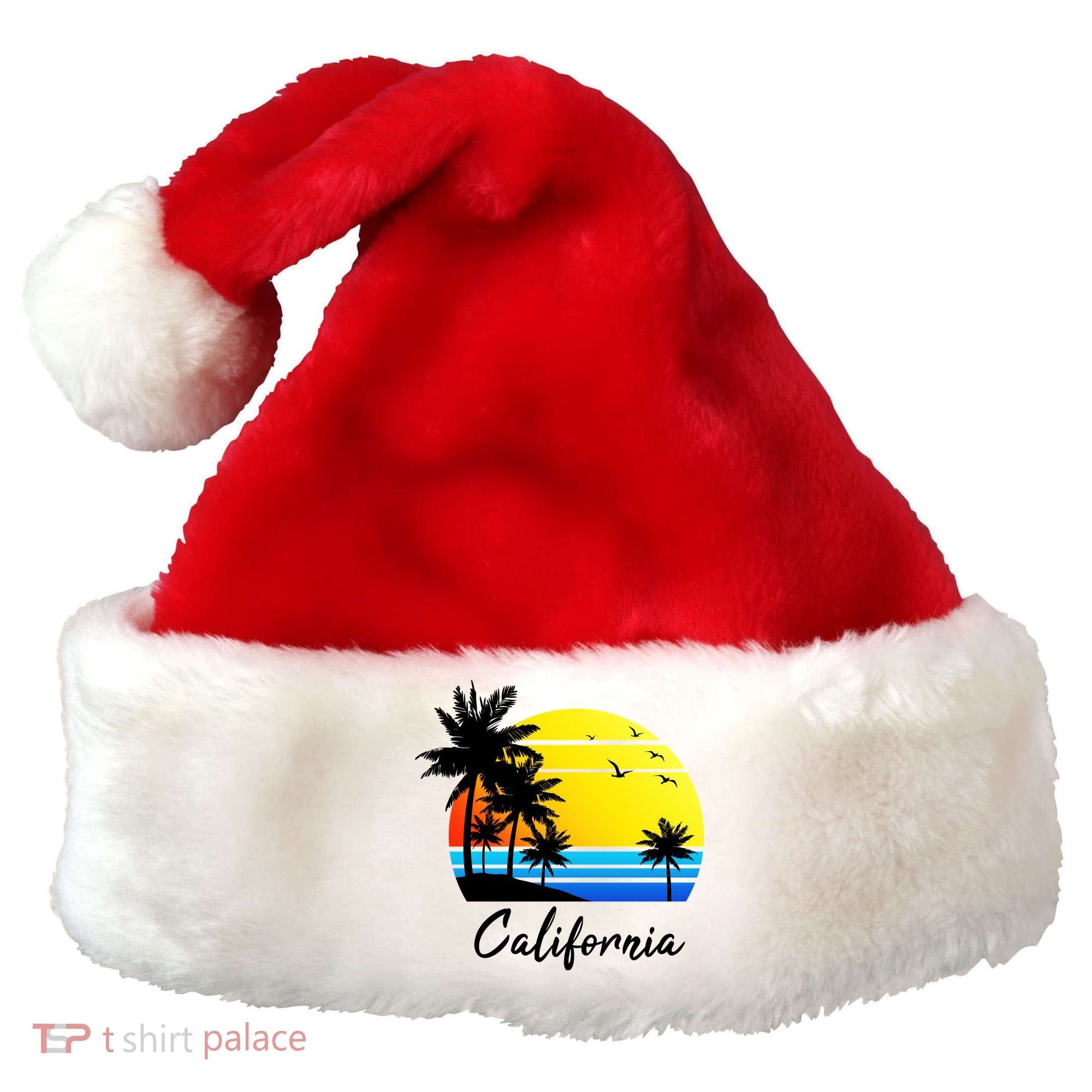 California Sunset Santa Hat
