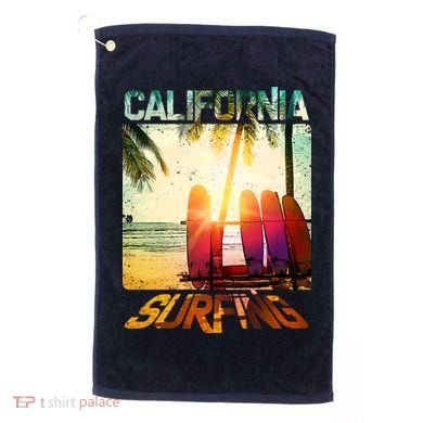 California Surfing Golf Towel