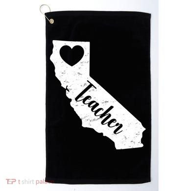 California Teacher Vintage Red For Ed  Golf Towel