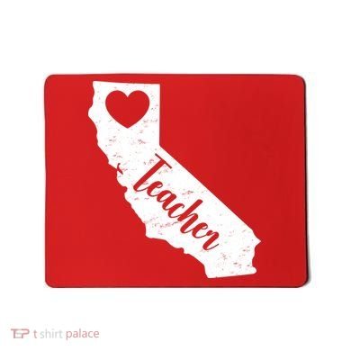 California Teacher Vintage Red For Ed  Mousepad