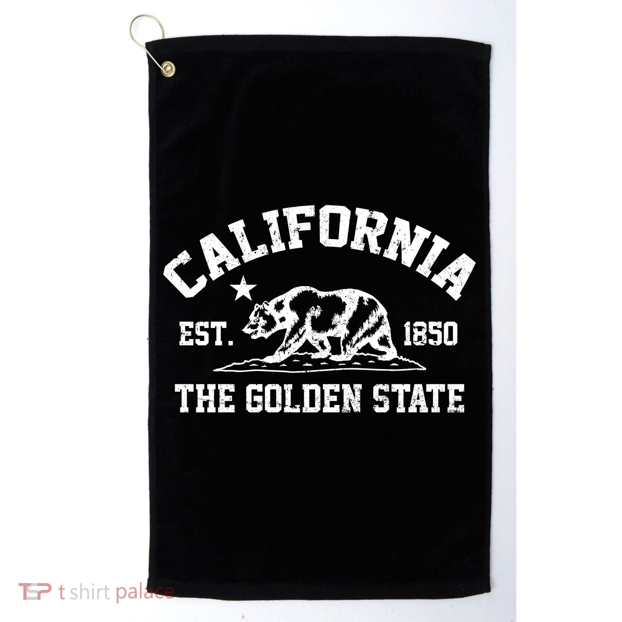 California The Golden State Est 1850 Golf Towel