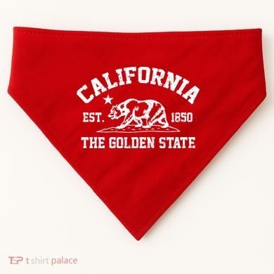 California The Golden State Est 1850 USA-Made Doggie Bandana