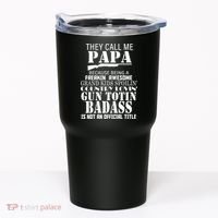 Call Me Badass Papa Spoiling Grandkids Tumbler thumb 0