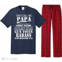 Call Me Badass Papa Spoiling Grandkids Pajama Set thumb 0