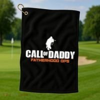 Call of Daddy Fatherhood OPS Gamer Dad Golf Towel thumb 1