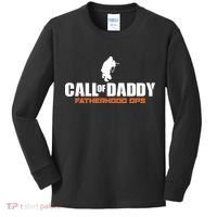 Call of Daddy Fatherhood OPS Gamer Dad Kids Long Sleeve Shirt thumb 0