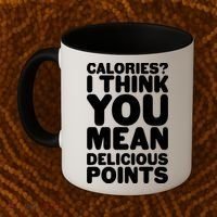 Calories? I Think You Mean Delicious Points Coffee Mug thumb 2