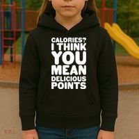 Calories? I Think You Mean Delicious Points Kids Hoodie thumb 3