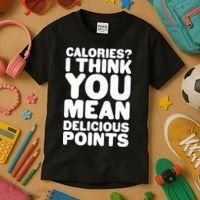 Calories? I Think You Mean Delicious Points Kids T-Shirt thumb 3