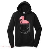 Cute Adorable Mini Flamingo in Pocket Women's Hoodie thumb 0