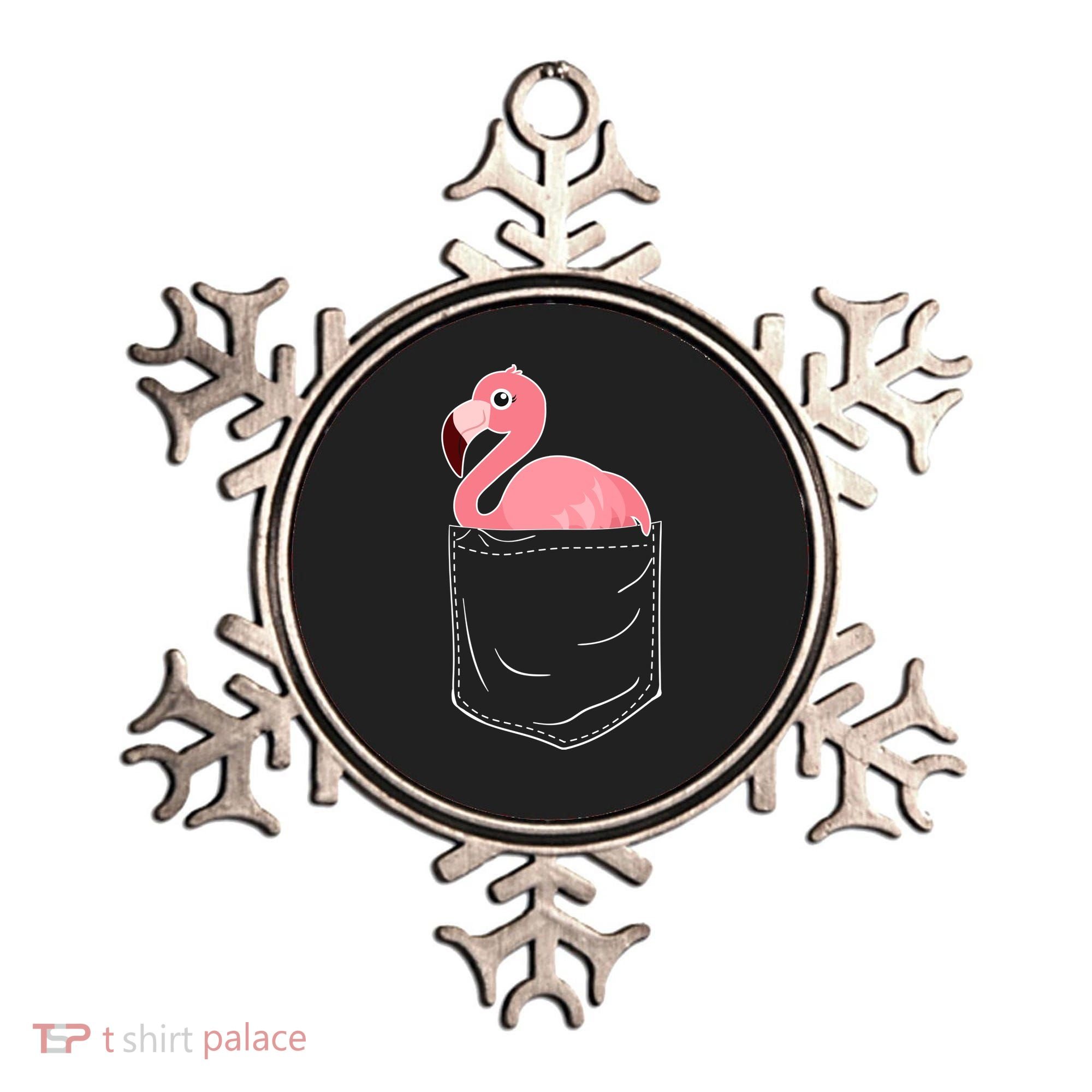 Cute Adorable Mini Flamingo in Pocket Ornament