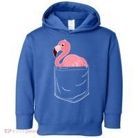 Cute Adorable Mini Flamingo in Pocket Toddler Hoodie thumb 0