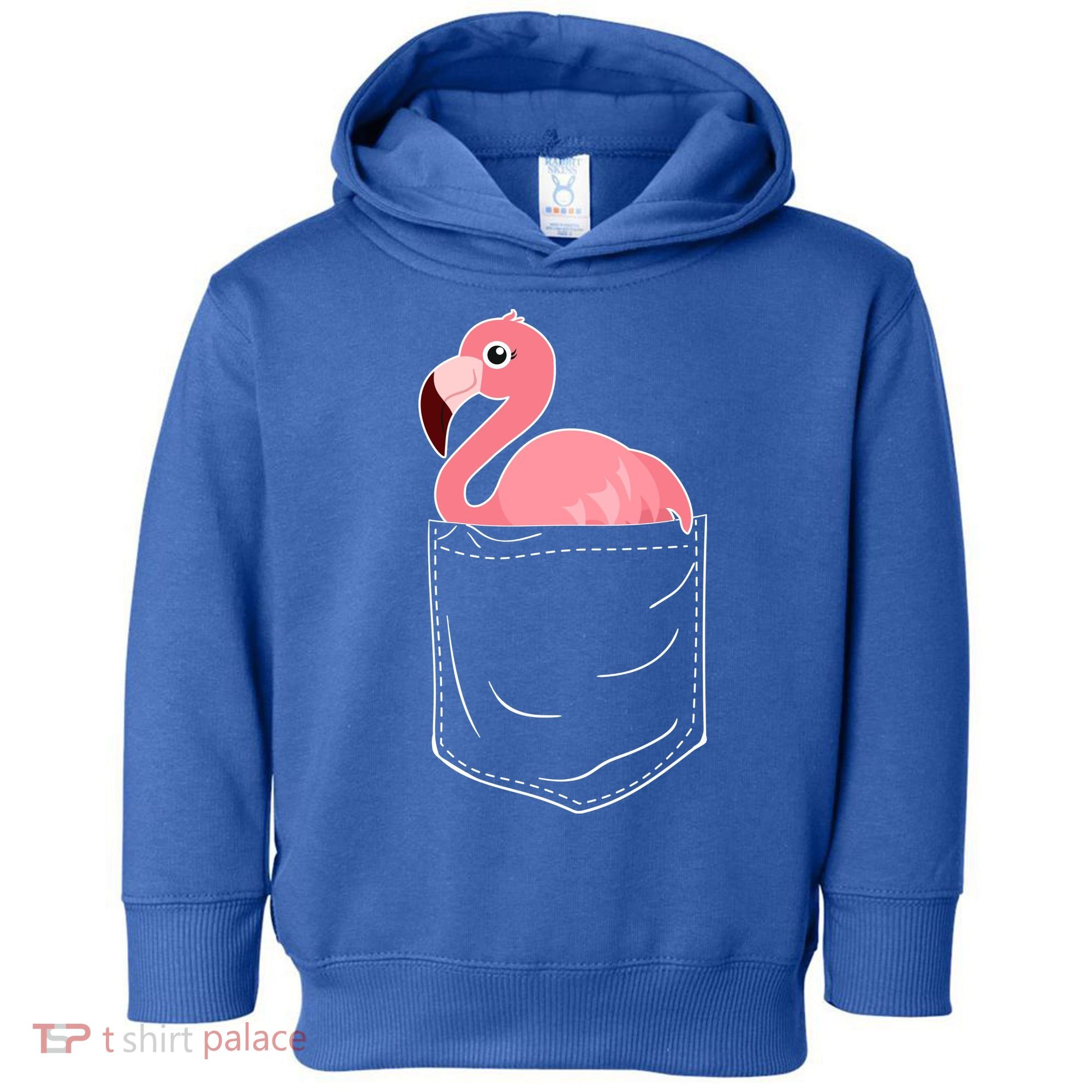 Cute Adorable Mini Flamingo in Pocket Toddler Hoodie
