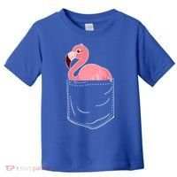 Cute Adorable Mini Flamingo in Pocket Toddler T-Shirt thumb 0