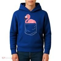Cute Adorable Mini Flamingo in Pocket Kids Hoodie thumb 4
