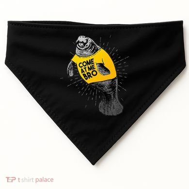 Come At Me Bro Manatee With Yellow Top USA-Made Doggie Bandana