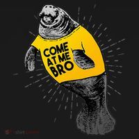 Come At Me Bro Manatee With Yellow Top Bucket Hat thumb 4