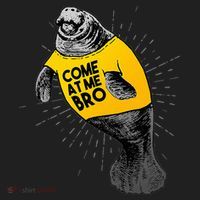 Come At Me Bro Manatee With Yellow Top Beanie thumb 2