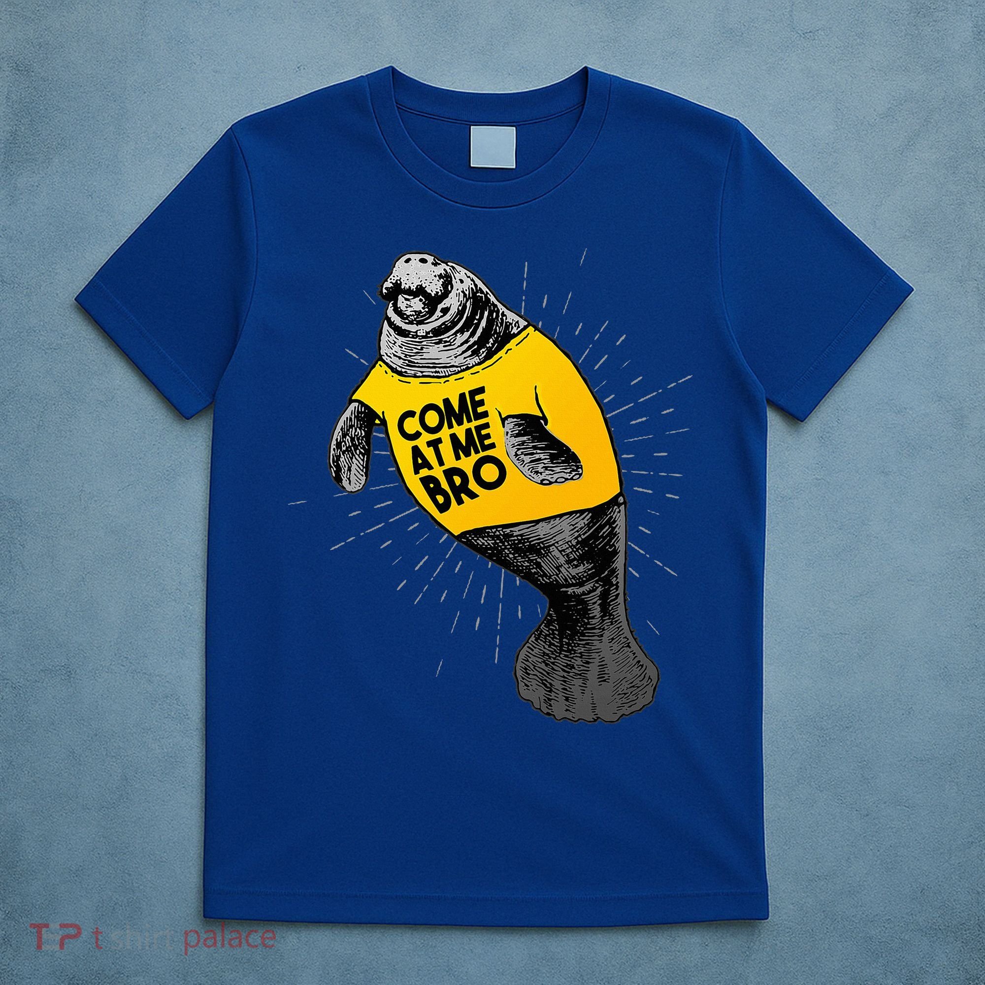 Come At Me Bro Manatee With Yellow Top T-Shirt