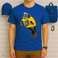 Come At Me Bro Manatee With Yellow Top T-Shirt thumb 6