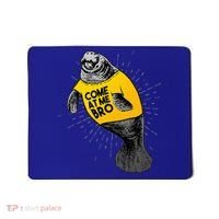 Come At Me Bro Manatee With Yellow Top Mousepad thumb 0