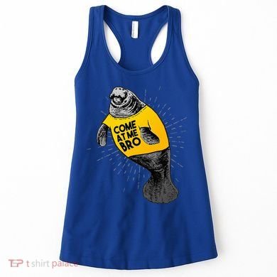Come At Me Bro Manatee With Yellow Top Women's Tank Top