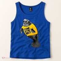 Come At Me Bro Manatee With Yellow Top Tank Top thumb 2