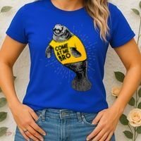 Come At Me Bro Manatee With Yellow Top Women's T-Shirt thumb 2