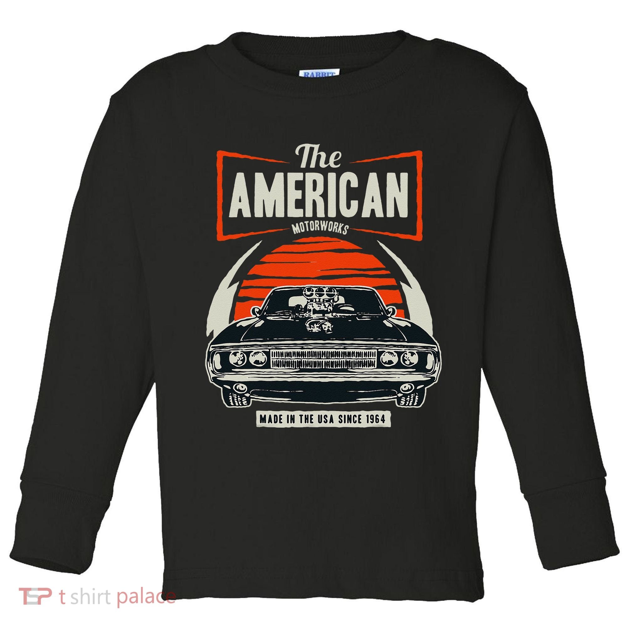 Classic American Muscle Cars Novelty Toddler Long Sleeve Shirt