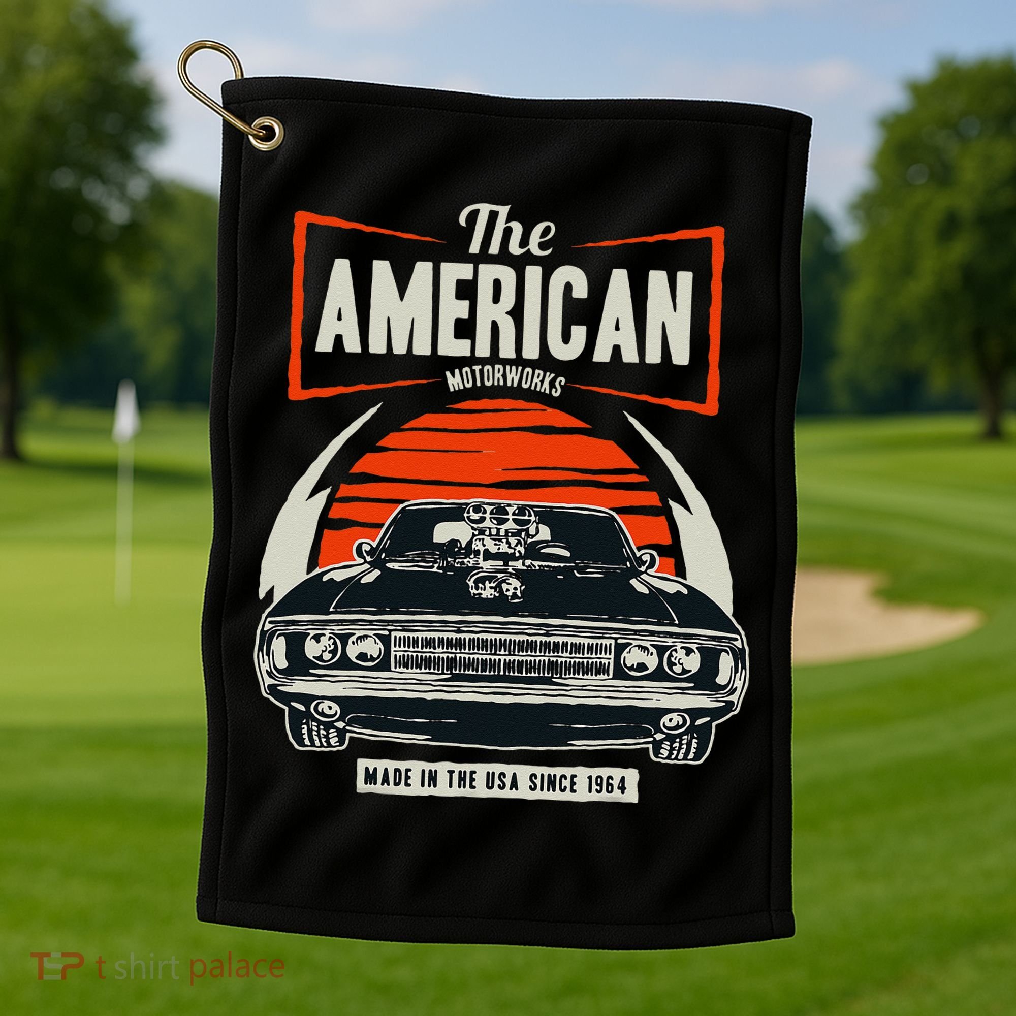 Classic American Muscle Cars Novelty Golf Towel