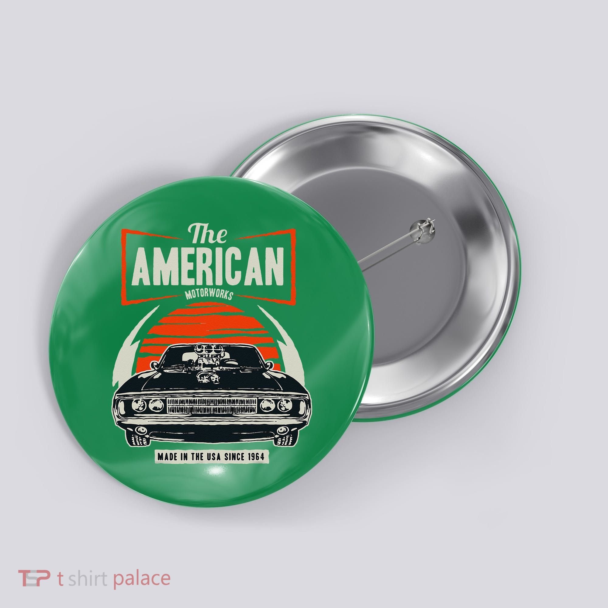 Classic American Muscle Cars Novelty Button