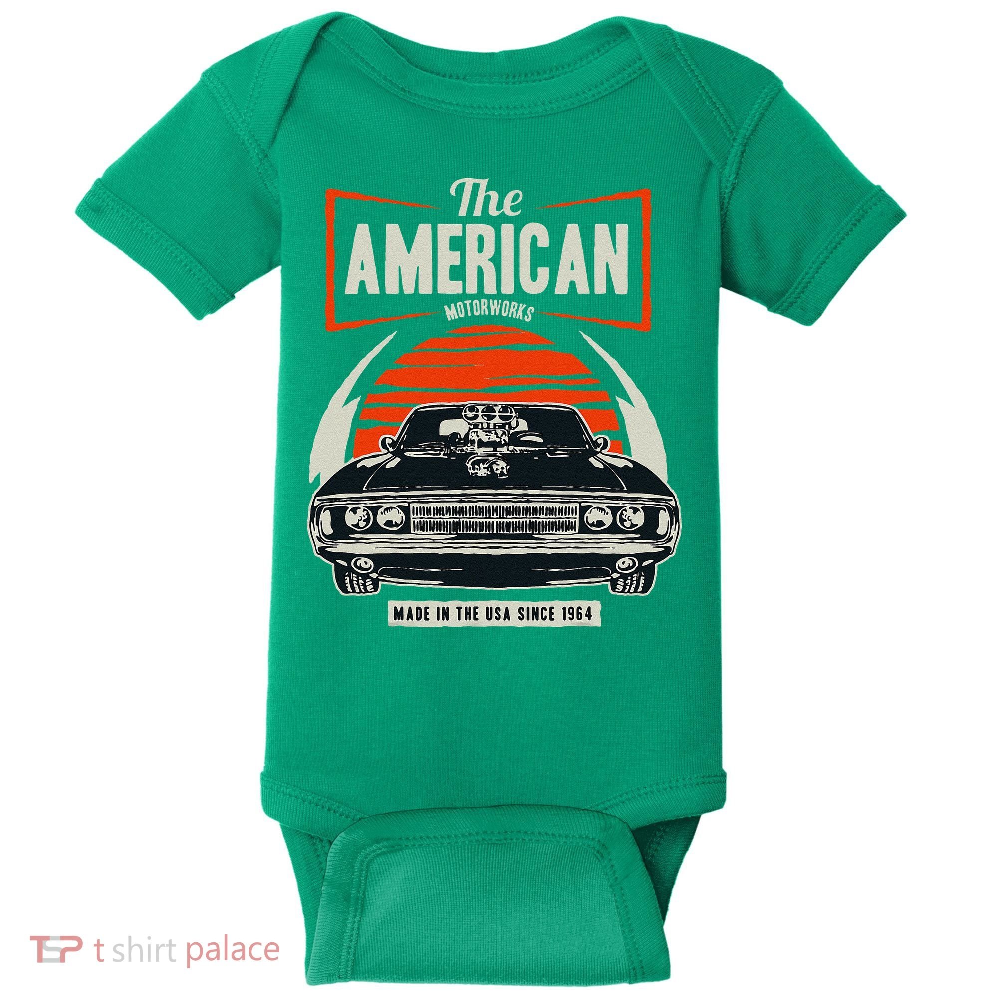 Classic American Muscle Cars Novelty Baby Bodysuit