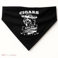 Cigars Are My Therapy Cigars Smoker Smiking Cigar Gift USA-Made Doggie Bandana thumb 0