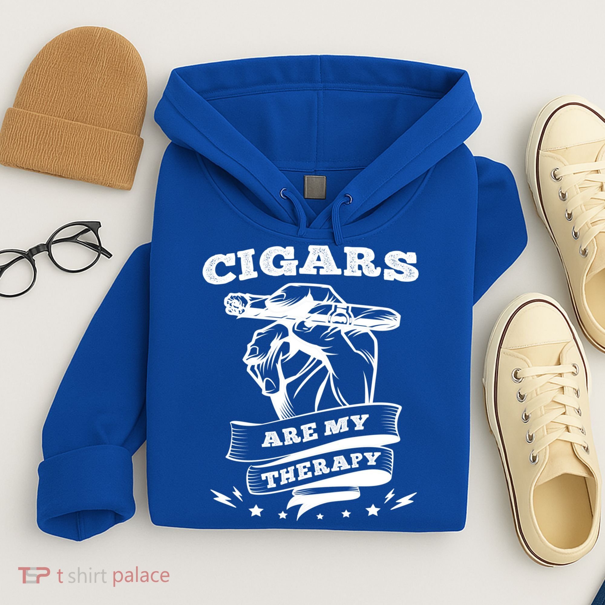Cigars Are My Therapy Cigars Smoker Smiking Cigar Gift Hoodie