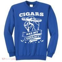 Cigars Are My Therapy Cigars Smoker Smiking Cigar Gift Sweatshirt thumb 0