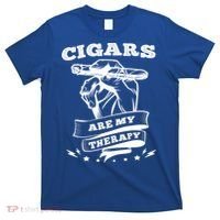 Cigars Are My Therapy Cigars Smoker Smiking Cigar Gift T-Shirt thumb 0