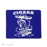 Cigars Are My Therapy Cigars Smoker Smiking Cigar Gift Mousepad thumb 0